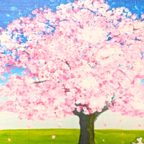 春だ』 キャンバスプリント 桜 春 猫 絵 イラスト 絵画 アクリル 春だ』 キャンバスプリント 桜 春 猫 絵 イラスト 絵画 アクリル