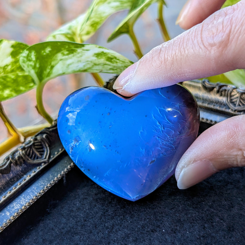 癒しのオルゴナイト❤️アクアマリン＋ブルーアパタイトのハート型