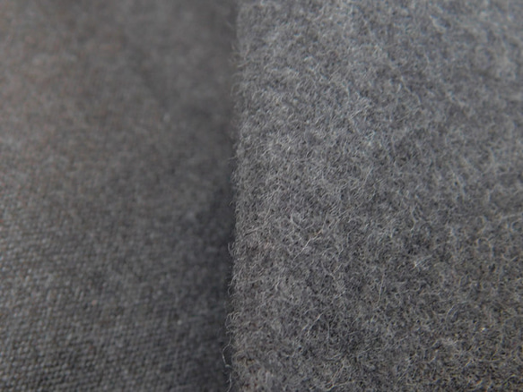 裏起毛であったか☆コットンモールスキンのワイドパンツ・チャコールグレー 2枚目の画像