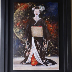みとせ(三年)の夢 ※価格見直しを実行しました。 油絵 舞妓 京都 みとせ(三年)の夢 ※価格見直しを実行しました。 油絵 舞妓 京都