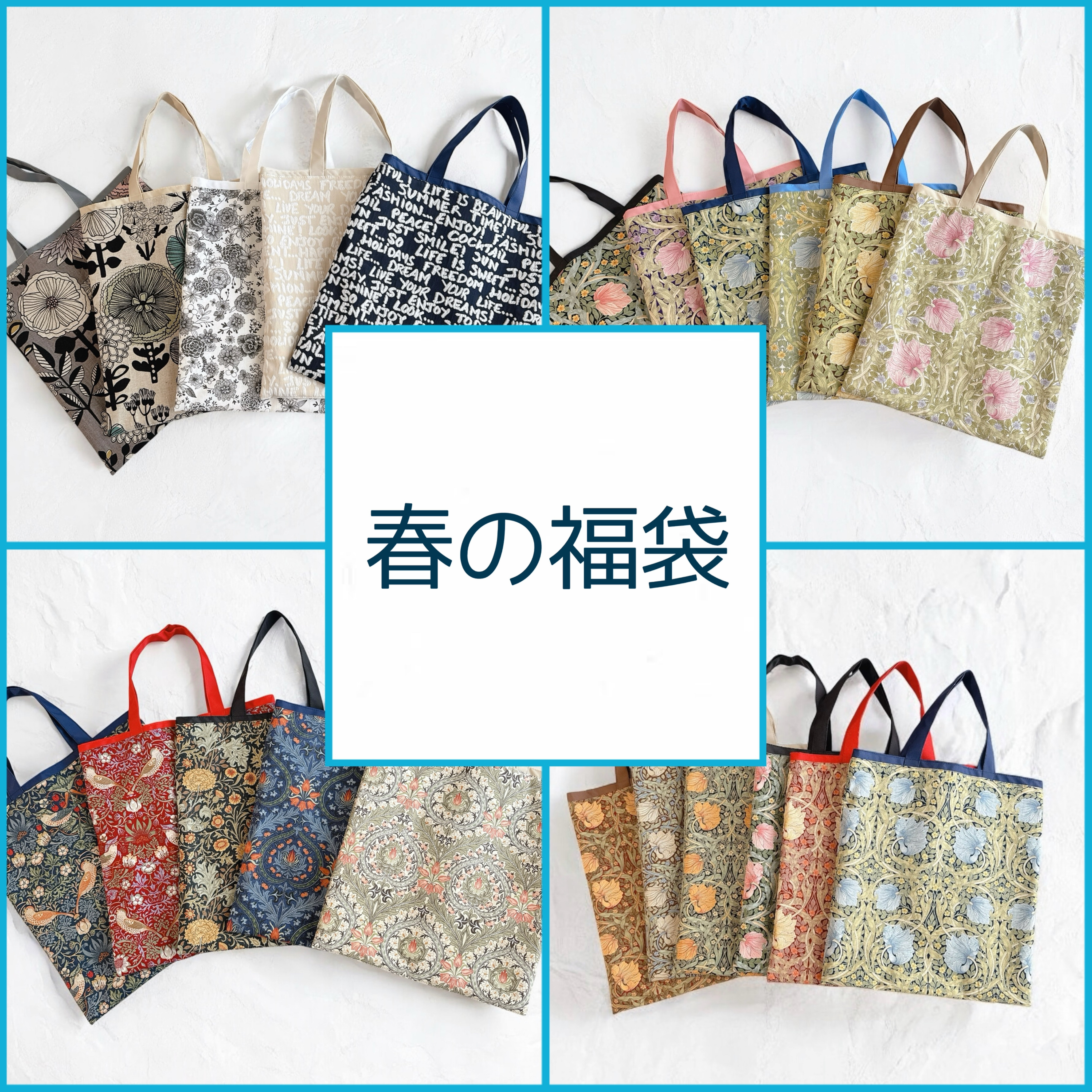 数量限定】春の福袋◇A4サイズ対応 裏地撥水加工トートバッグ2