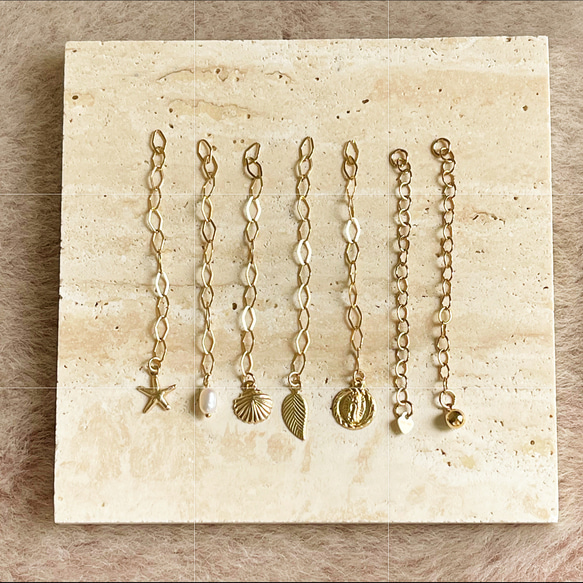 14kgf*インプレッション.リバーストーンのボヘミアンブレスレット 5枚目の画像