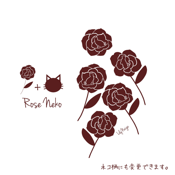 スマホケース　バラとウサギ　薔薇　ばら　ネコ　猫　スマホカバー 5枚目の画像