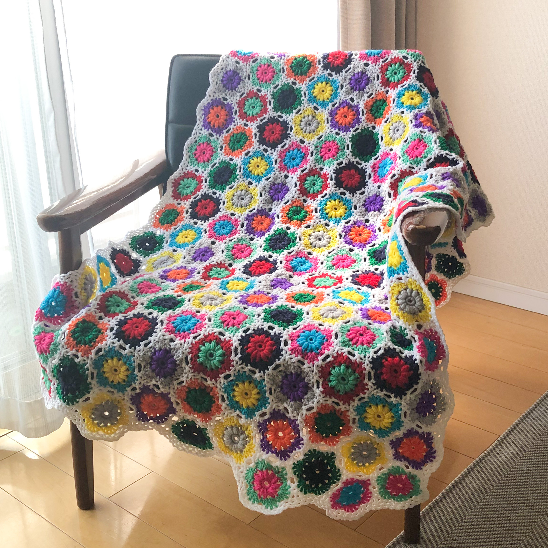 マルチカバー【6角モチーフ】白