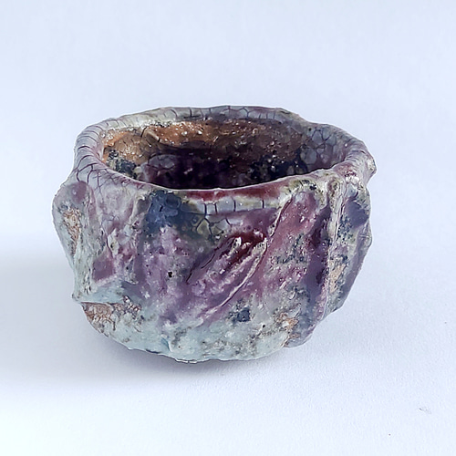 美濃焼作家/一点物]ぐいのみ ビードロのお猪口 陶器のうつわ #047