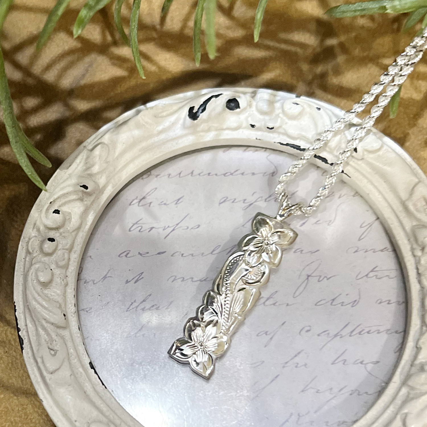 ハワイアンジュエリー プレートネックレス シルバー925