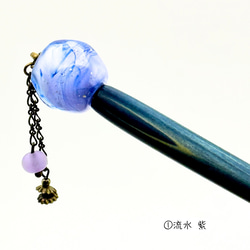 『コラボ作品』福島•ならはの暮らしとクラフトマルシェ【藍染かんざし】※限定販売 5枚目の画像