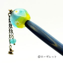 『コラボ作品』福島•ならはの暮らしとクラフトマルシェ【藍染かんざし】※限定販売 7枚目の画像