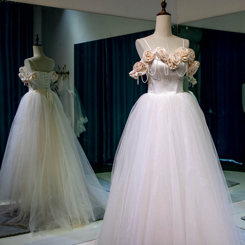 セクシー  魅惑の花レース  キャミソール カラードレス オーダーメイド  花嫁/パーティー/音楽会M08