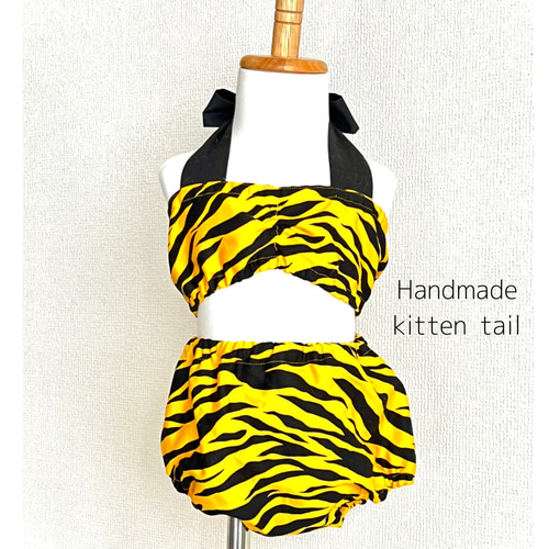 節分 鬼のパンツ 女の子セット 100〜110cm 子供服 Handmade kitten