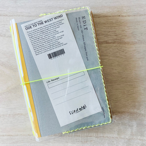 クリアなトラベラーズノート【B6変形orB6サイズ】LACHIC NOTE 手帳