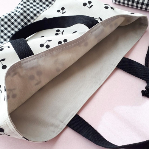 さくらんぼ モノトーン 大人っぽかわいい 入園入学セット レッスン