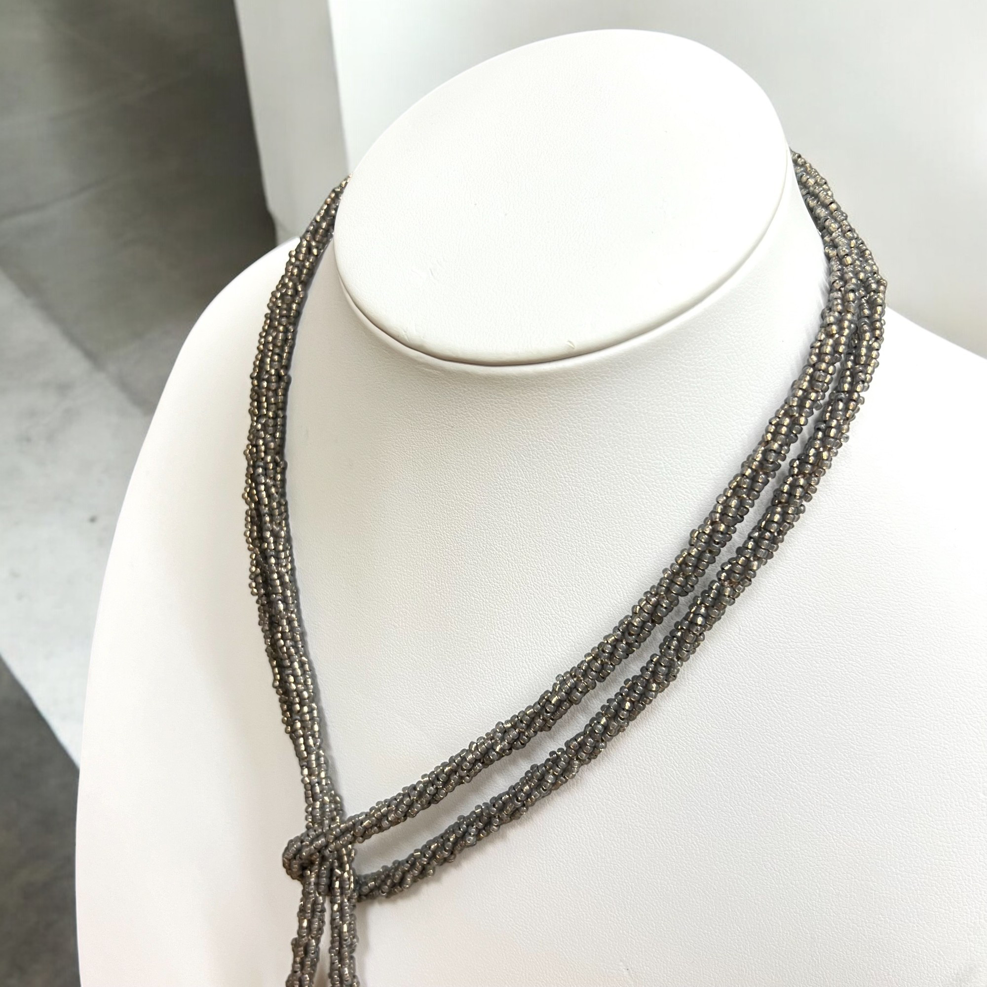 120cmミミール・カー　ロングネックレス(シルバー系) アンティックシルバー　l-bdab015n