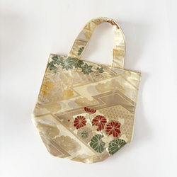 着物トートバッグ（通勤/通学/旅行/帯リメイク/着物リメイク/一点物