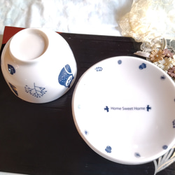 【北欧柄の煎茶カップ＆ソーサー】フクロウ 4枚目の画像