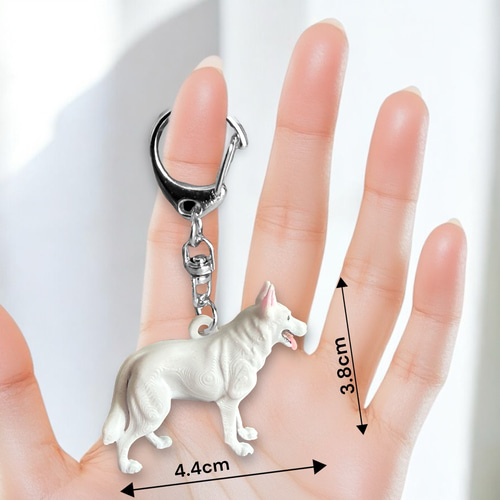 シェパード miniリアル3Dフィギュア/ミニチュア キーホルダー 1頭