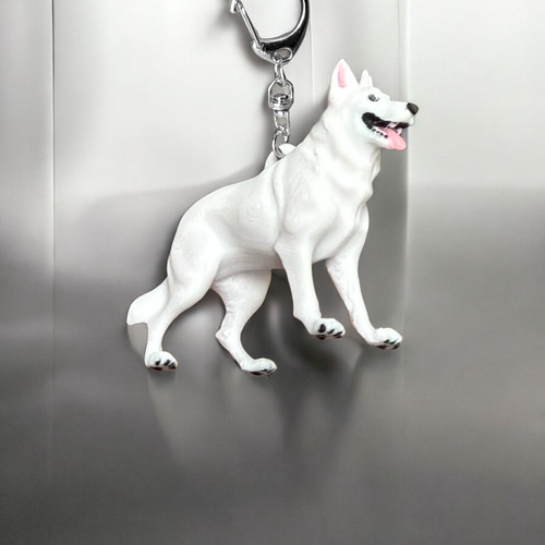 シェパード miniリアル3Dフィギュア/ミニチュア キーホルダー 1頭