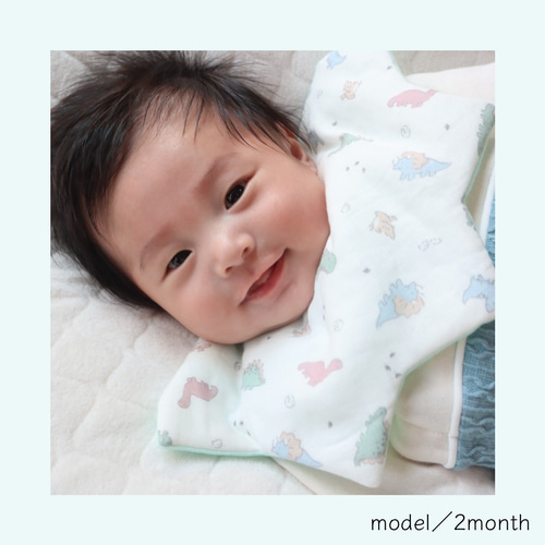 360度スタイ｜kurutto bib－star－｜恐竜柄｜出産祝い｜ラッピング対応