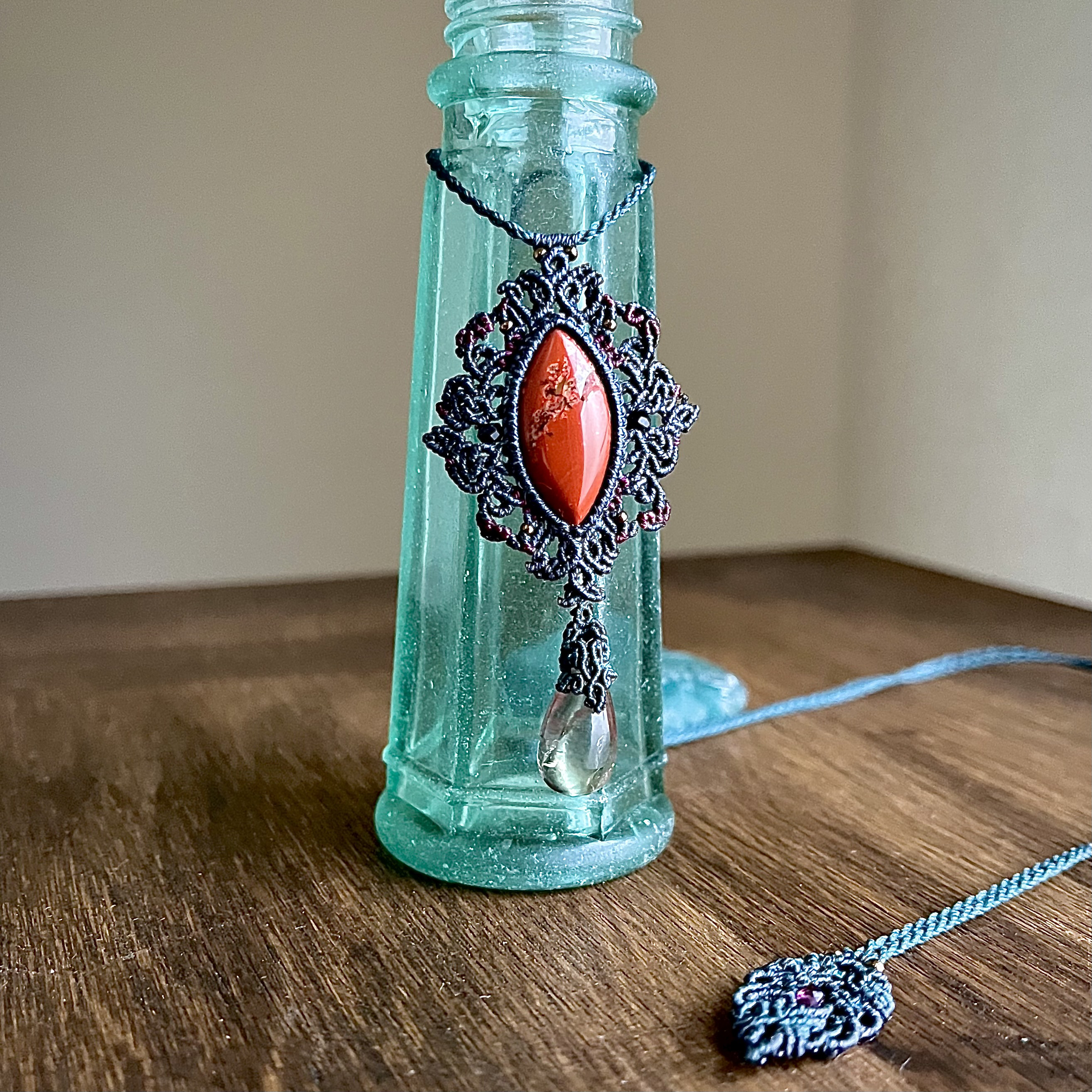 ジャスパーマクラメペンダント