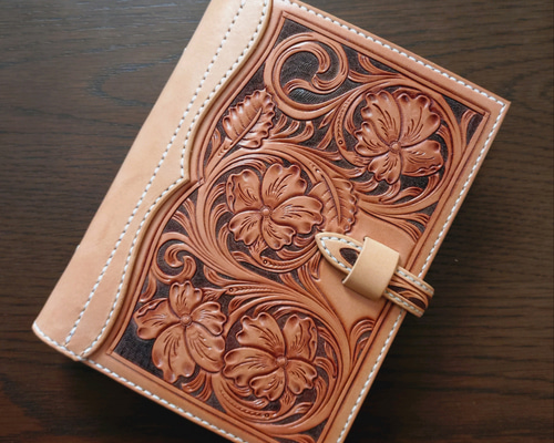 手彫り革手帳　フルカービングシステム手帳 手彫り革手帳 フルカービングシステム手帳
