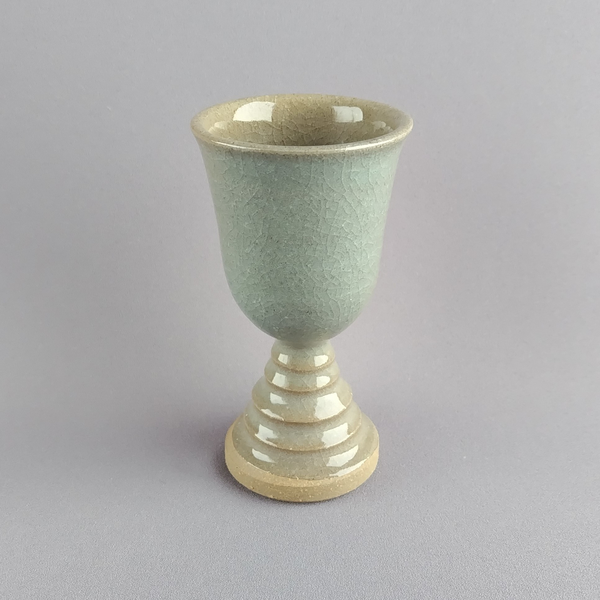 ゴブレット　青磁釉　【商品番号：00643】