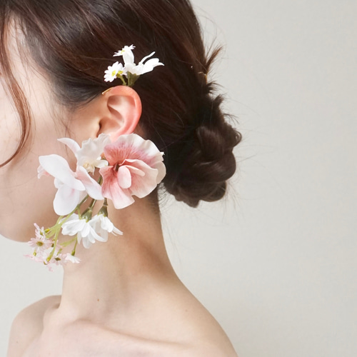 ear cuff ピンク胡蝶蘭イヤーカフ イヤーカフ fleur et cadeau