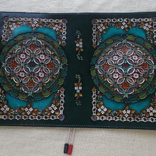 ほぼ日手帳カバー仕様　B6サイズ手帳カバー 刻印、拭き染め 牛革 ほぼ日手帳対応 牛革文庫サイズ手帳カバー 刻印＆拭き染め