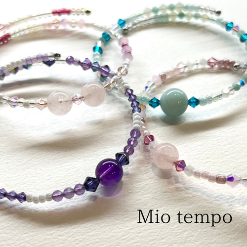 天然石のワイヤーブレスレット ブレスレット mio-tempo 通販 18713908