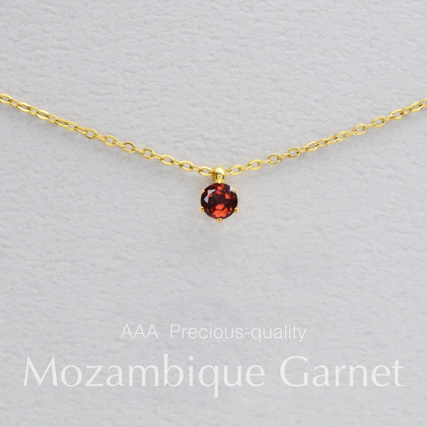 つけっぱなしOK! ガーネット 一粒ネックレス 金属アレルギー サージカルステンレス レッド クリスマス