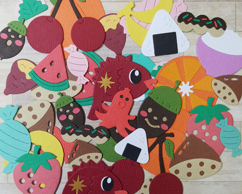 574壁面飾り　お祭り　アルバムクラフト　フォトフレーム　クラフトパンチ　食べ物 574壁面飾り お祭り アルバムクラフト フォトフレーム クラフトパンチ