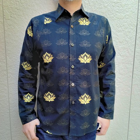 デザイナーズファブリックシャツ（蓮の花）