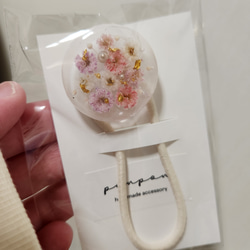 かすみ草 ヘアゴム セット ドライフラワー レジン アクセサリー 入学式