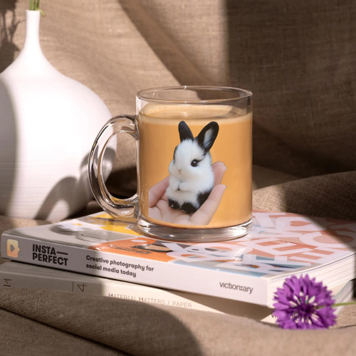 オーダーメイド 写真入りガラスマグカップ 名入れ ペットマグカップ