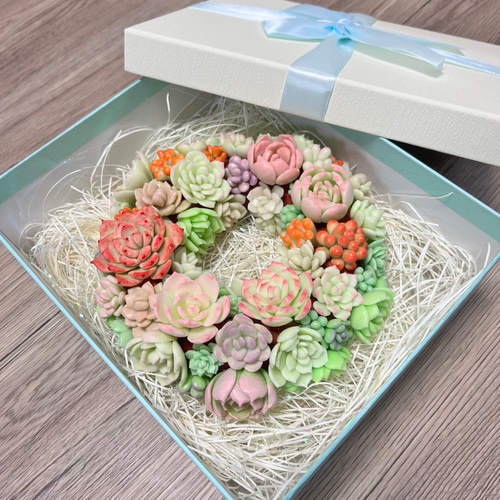 多肉植物　寄せ植え　リース le-01_04.jpg