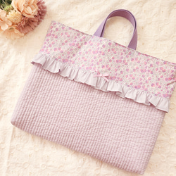 レッスンバック 手提げ 絵本袋 ラビット うさぎ 女の子 ハンドメイド