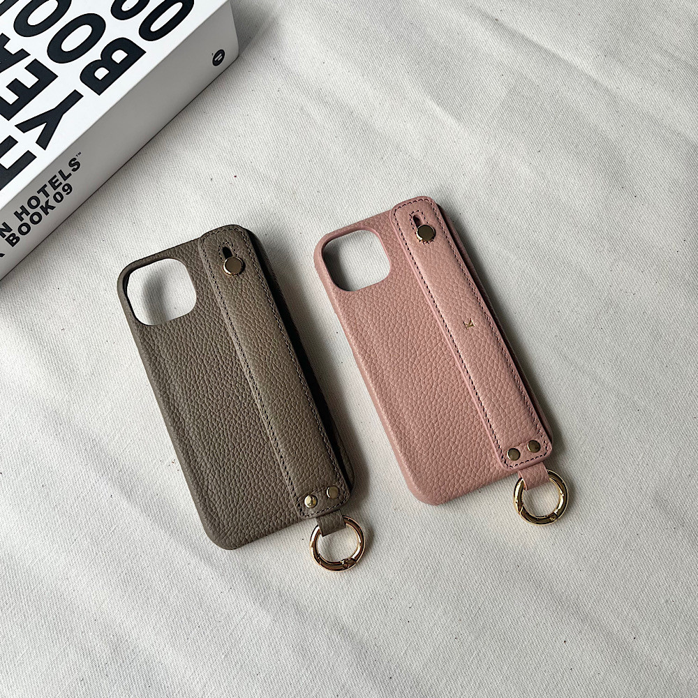 本革　名入れ可　隠しポケット付き　　ハンドベルト付き　革　カード収納