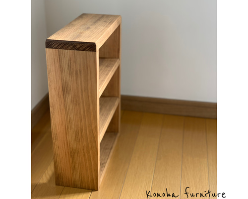 ヒノキ無垢材】3段カフェシェルフ 13cmタイプ アンティーク キッチン