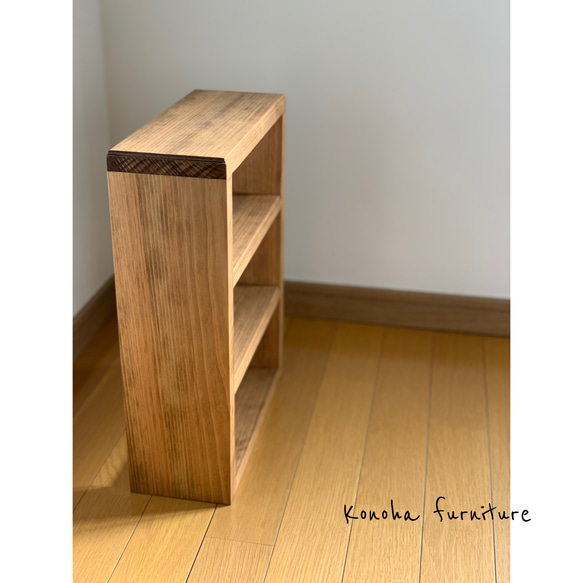 【ヒノキ無垢材】3段カフェシェルフ13cmタイプ アンティーク　キッチンラック ヒノキ無垢材】3段カフェシェルフ 13cmタイプ アンティーク キッチン