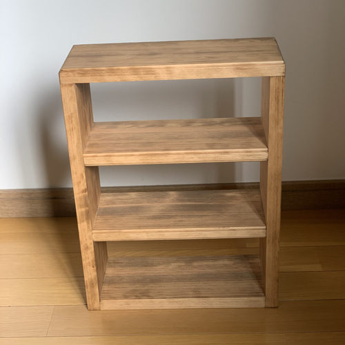 【ヒノキ無垢材】3段カフェシェルフ13cmタイプ アンティーク　キッチンラック ヒノキ無垢材】3段カフェシェルフ 13cmタイプ アンティーク キッチン