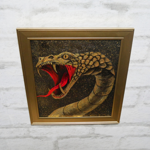 油絵 油彩 油彩画 絵 絵画【黄金の蛇】 油絵 油彩 油彩画 絵 絵画【黄金の蛇】 絵画 HR 通販 18716122