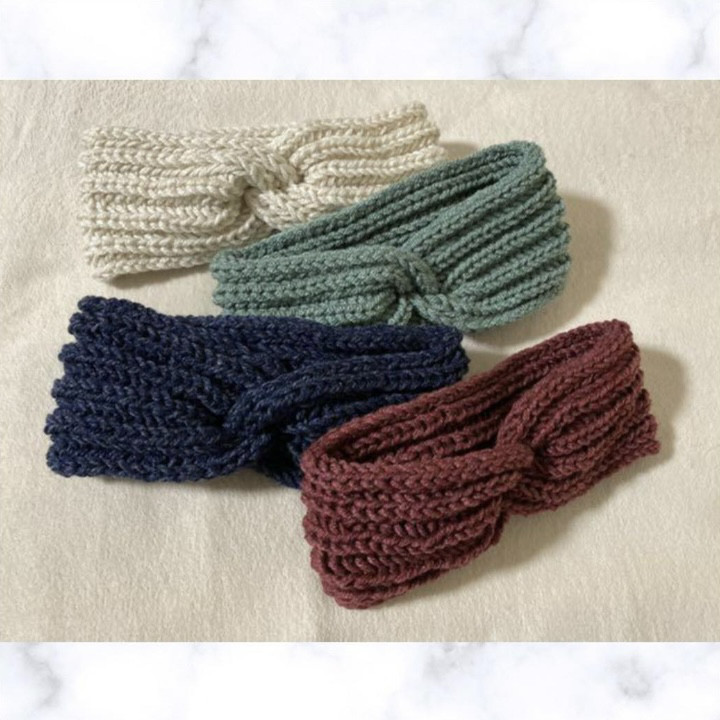 ❄️在庫限り❄️選べる5色ヘアバンド❄️手編み❄️ふっくらリブ❄️ハンドメイド❄️ニット❄️ゆったり❄️シンプル❄️