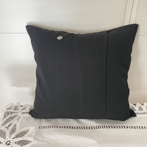 着物リメイク クッションカバー ペア 黒留袖リメイク 45×45cm