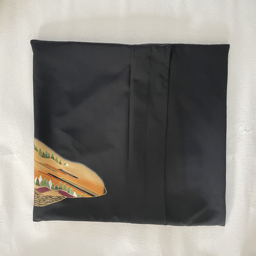 着物リメイク クッションカバー ペア 黒留袖リメイク 45×45cm