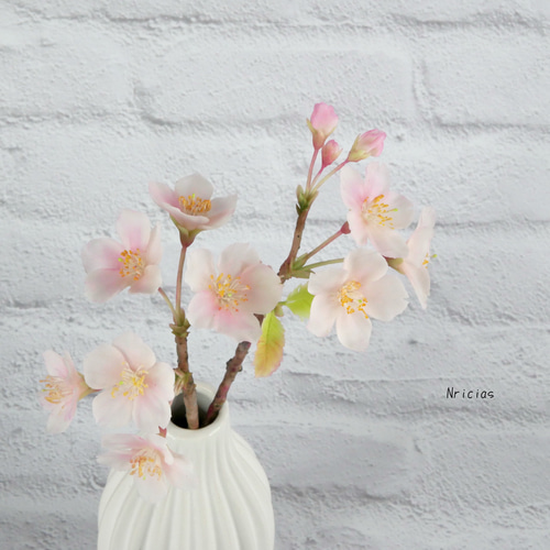 再販）枯れない 桜 ✿クレイフラワー NO.S3-FL2 アートフラワー