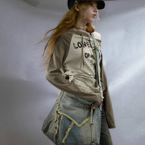 レトロヴィンテージ ショルダーバッグ デニムクロスボディ