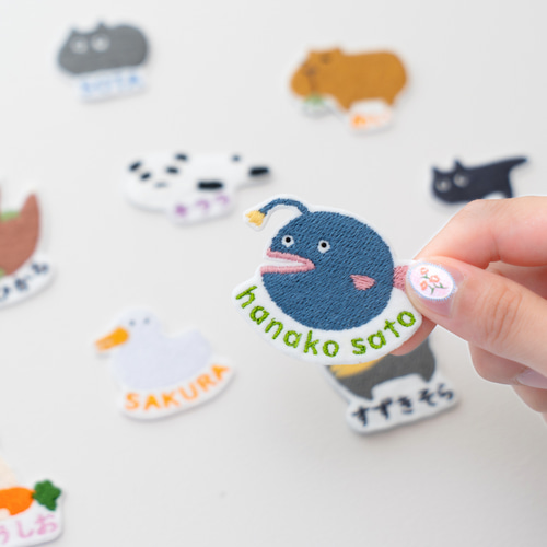 ゆる～い動物のお名前ワッペン アイロン刺繍ワッペン 雑貨・その他