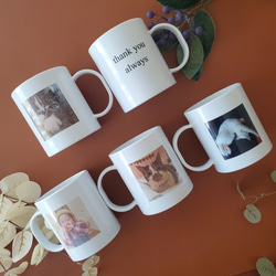 ま四角写真/オリジナルマグカップ/プラスチック/割れにくい/軽量/写真