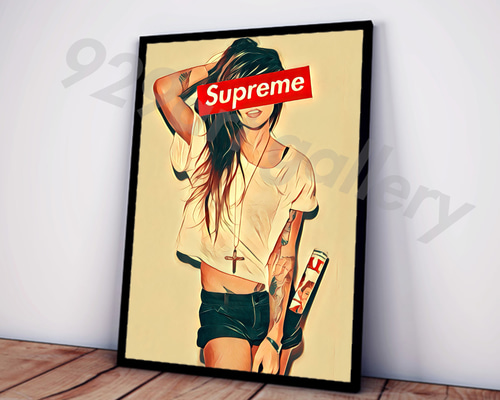 SUPREME type☆オマージュアートインテリアポスター#18☆シュプリーム