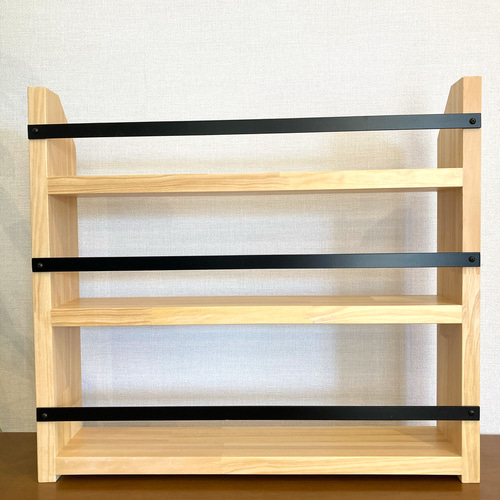 3段スパイスラック 調味料ラック ナチュラル 棚・シェルフ・ラック