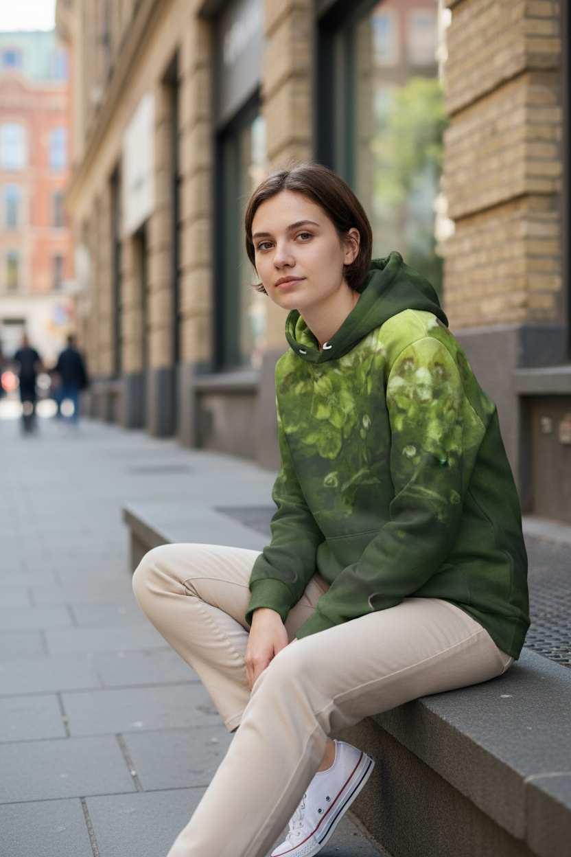 クリスマスローズ　ユニセックスパーカー